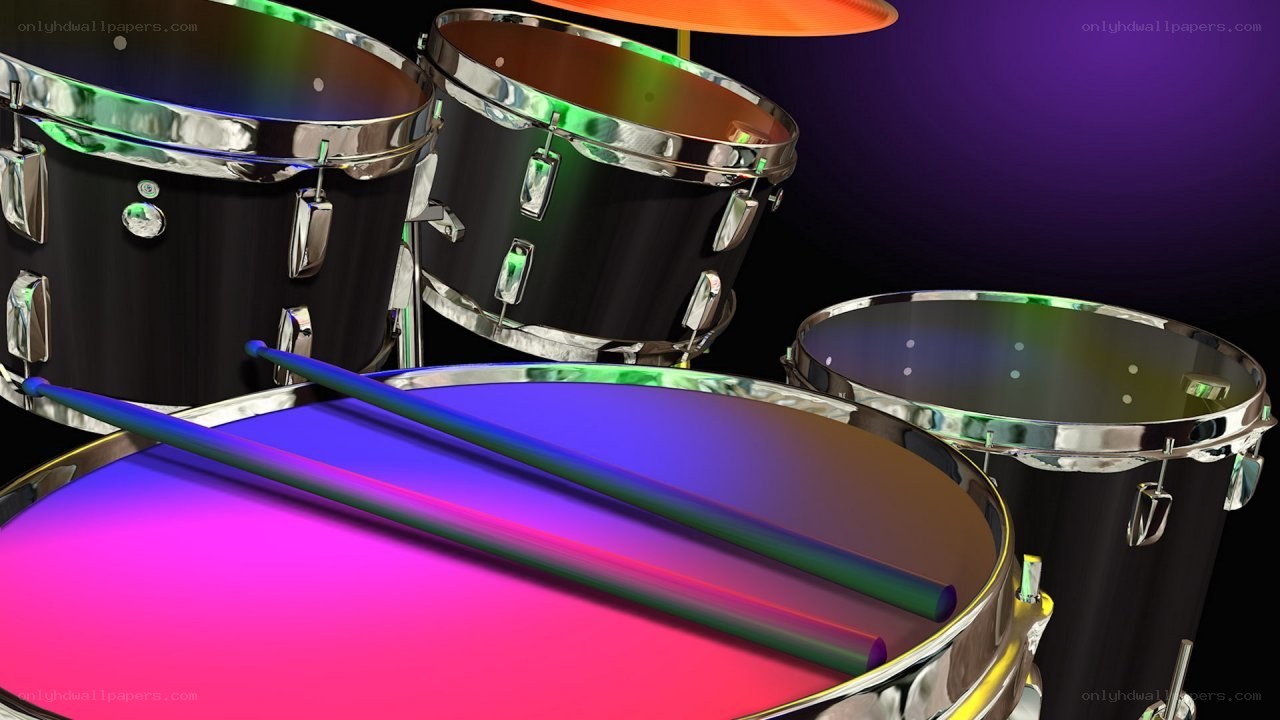 colorful drum set