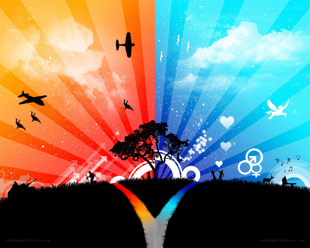 Colorful duality landscape