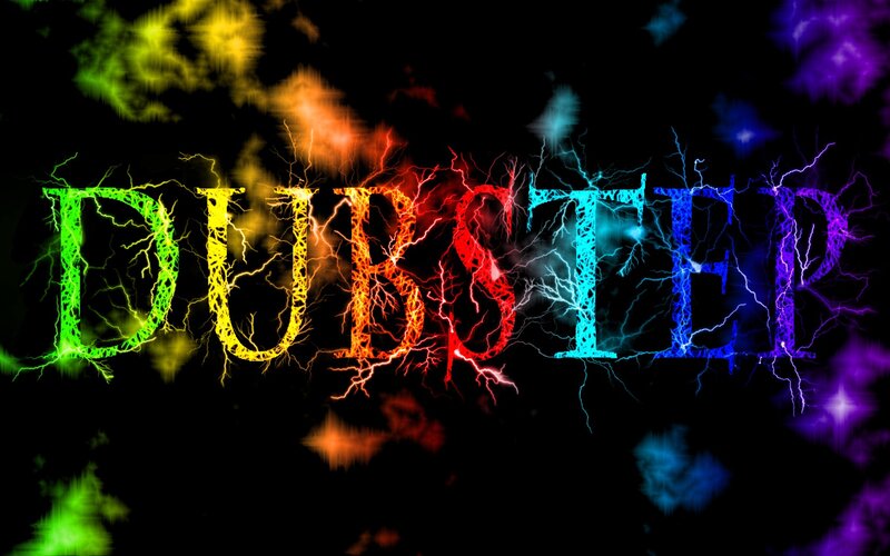 colorful dubstep text