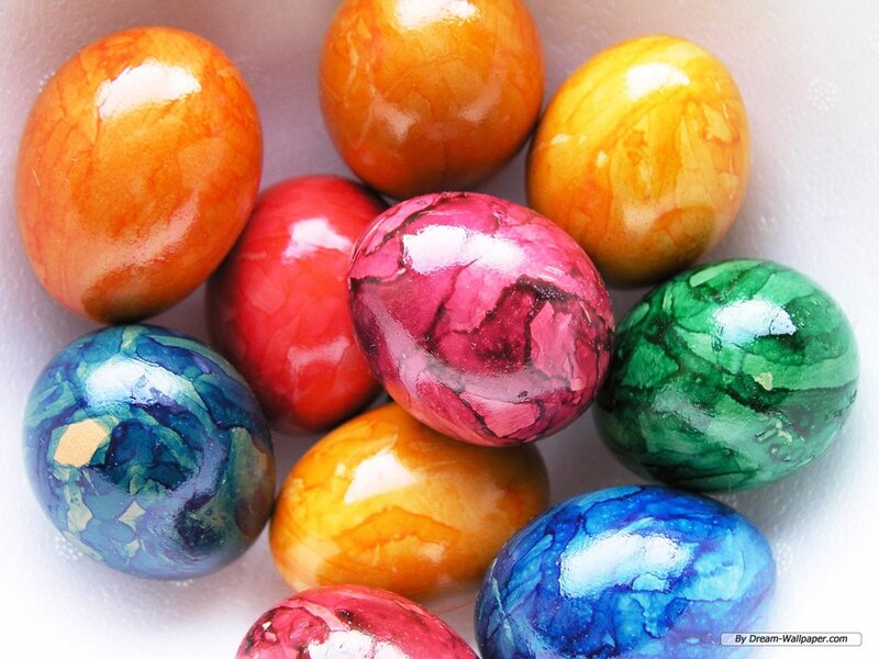 Colorful Dyed Eggs — Red