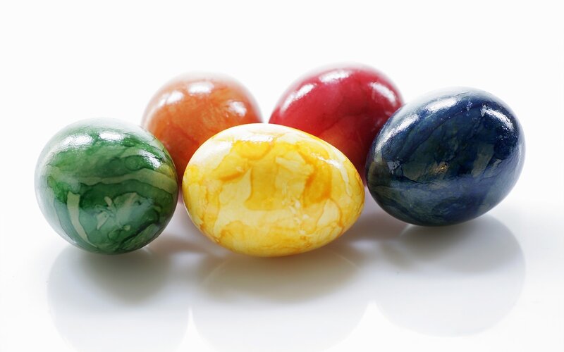 Colorful Dyed Eggs