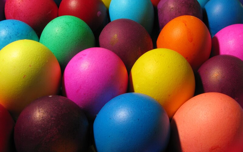 Colorful Dyed Eggs — Yellow