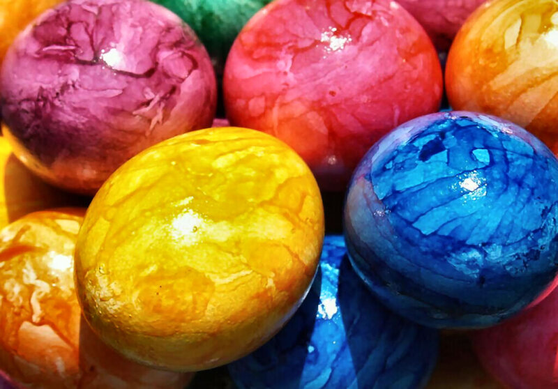 Colorful Dyed Eggs — Yellow, Vibrant