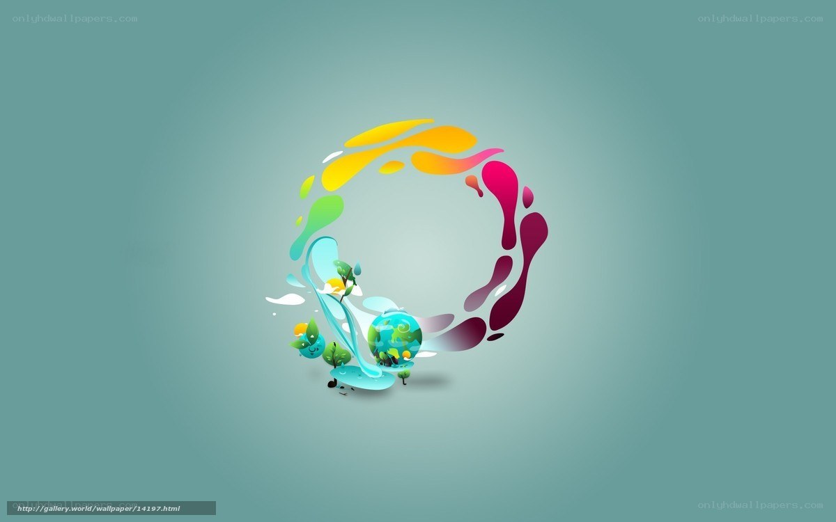 Colorful Earth Splash Design