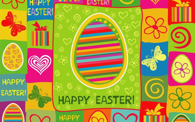 colorful easter collage