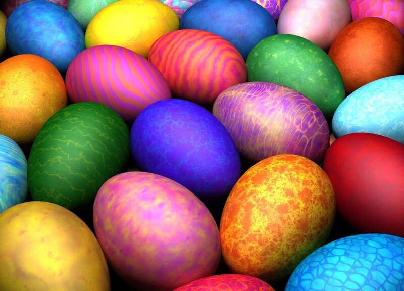 Colorful Easter eggs