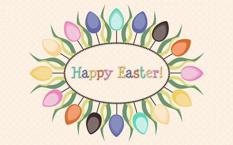 Colorful Easter Eggs — Beige