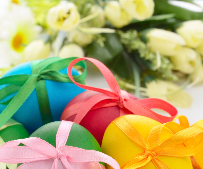 Colorful Easter Eggs — Blue, Festive, Spring