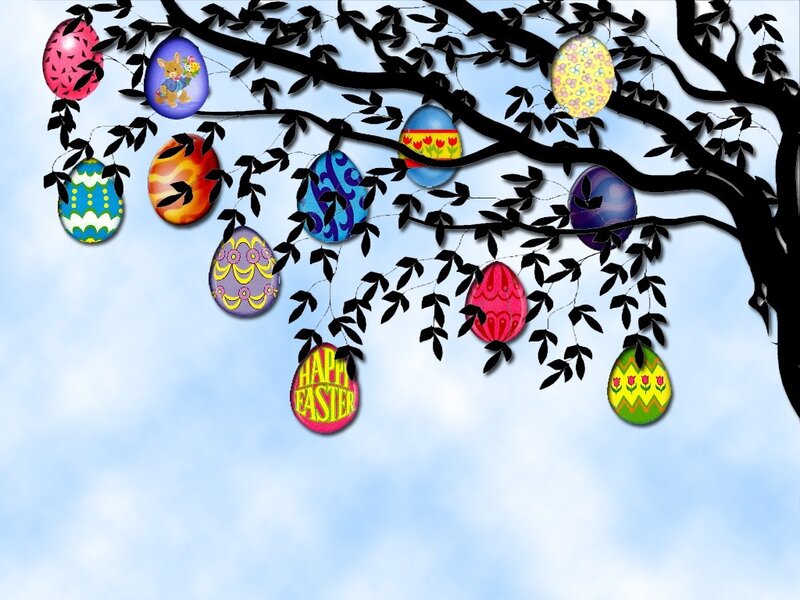 Colorful Easter Eggs — Blue, Festive