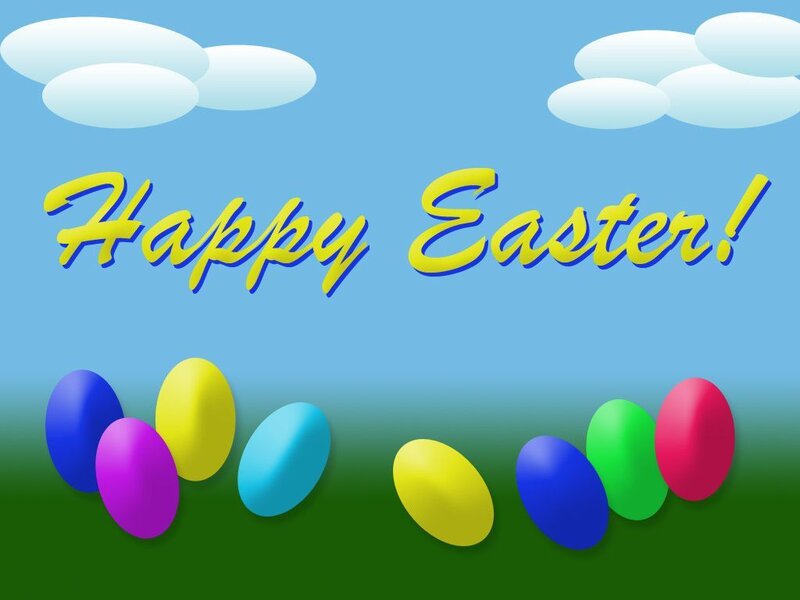 Colorful Easter Eggs — Blue
