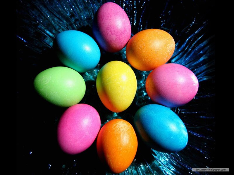 Colorful Easter Eggs — Blue, Vibrant
