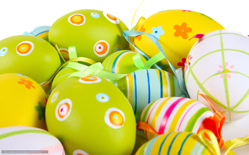 Colorful Easter eggs collection