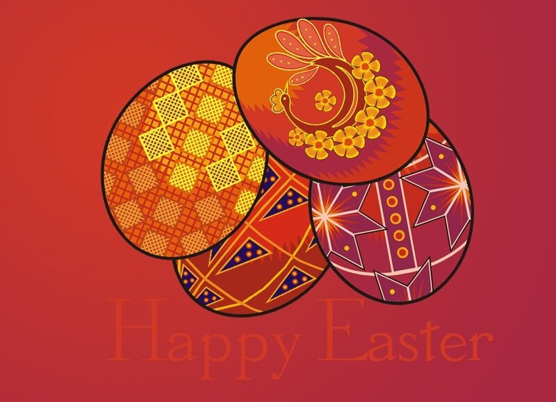 colorful easter eggs design