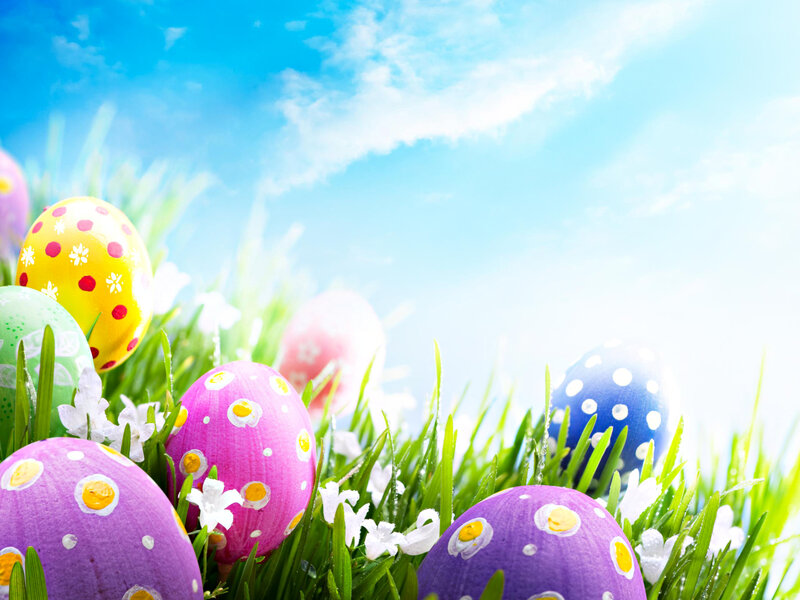 Colorful Easter Eggs — Green, Bright, Cheerful