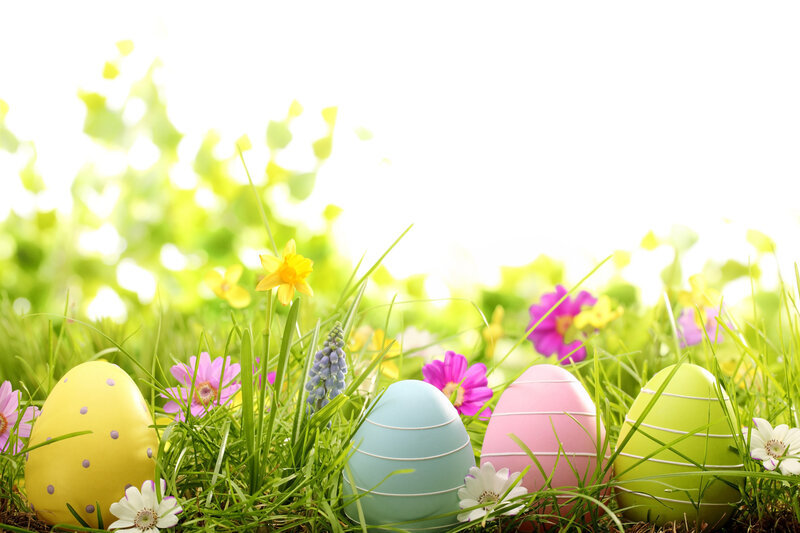 Colorful Easter Eggs — Green, Bright, Spring