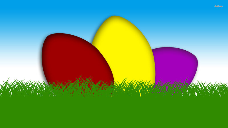 Colorful Easter Eggs — Green, Cheerful, Spring, Vector Art