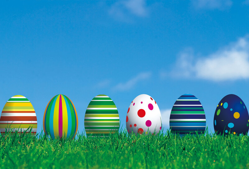 Colorful Easter Eggs — Green, Cheerful
