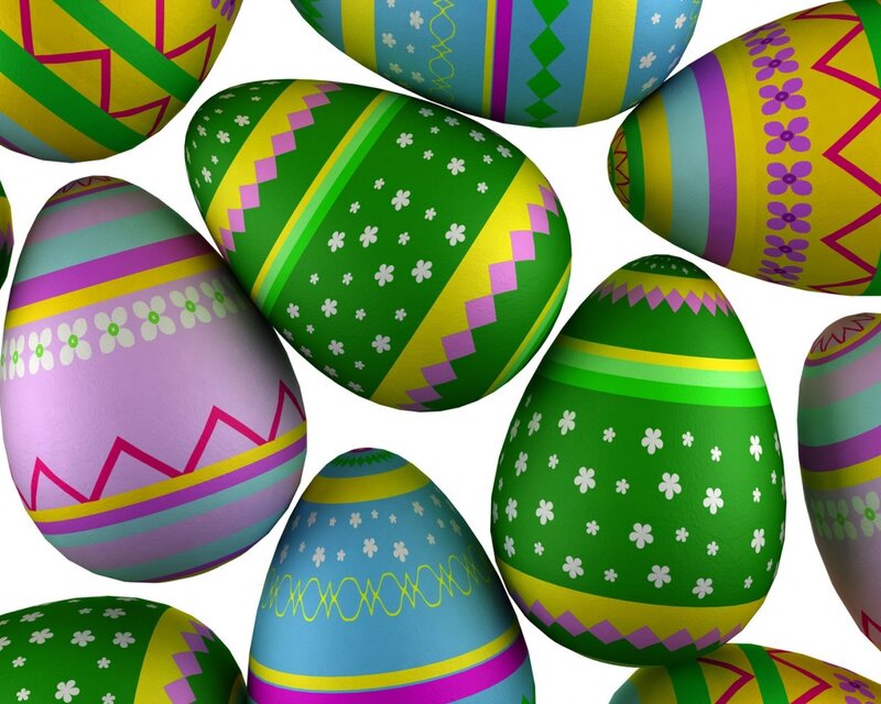 Colorful Easter Eggs — Green, Festive, 3d Render
