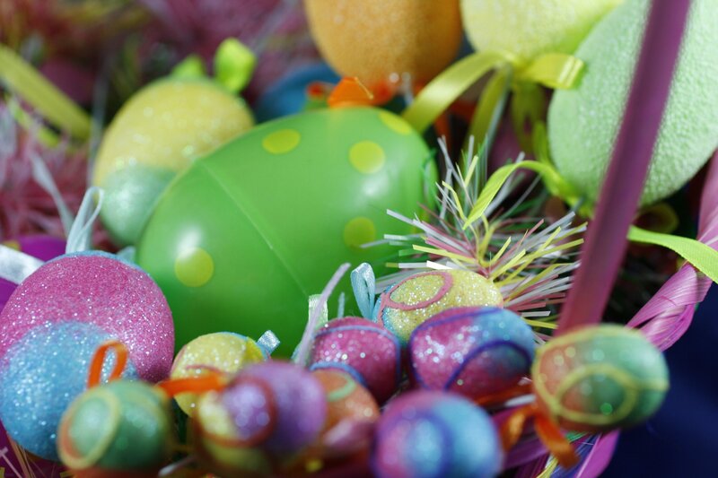 Colorful Easter Eggs — Green, Festive, Photograph