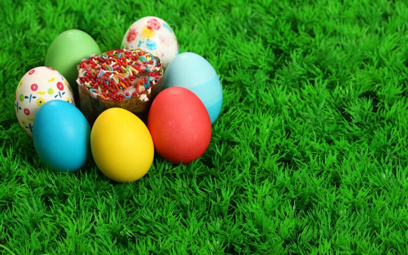 Colorful Easter Eggs — Green, Festive, Spring