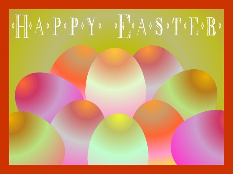 Colorful Easter Eggs — Green, Festive