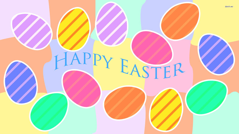 Colorful Easter Eggs — Pastel, Festive, Spring, Digital Art