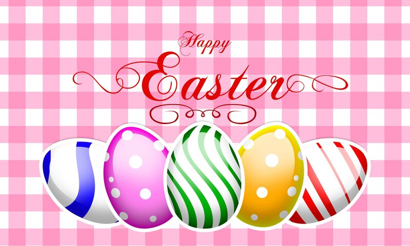 Colorful Easter Eggs — Pink, Festive, Illustration