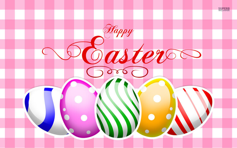 Colorful Easter Eggs — Pink, Festive, Spring, Vector Art