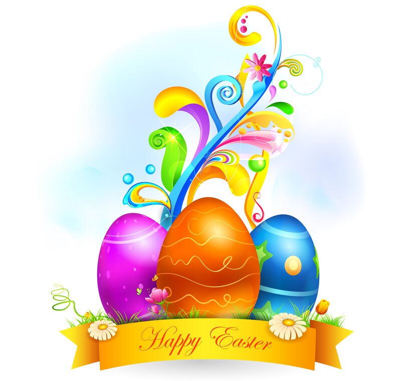 Colorful Easter Eggs — Purple, Festive, Spring