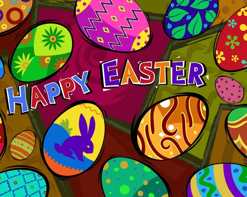 Colorful Easter Eggs — Purple, Festive