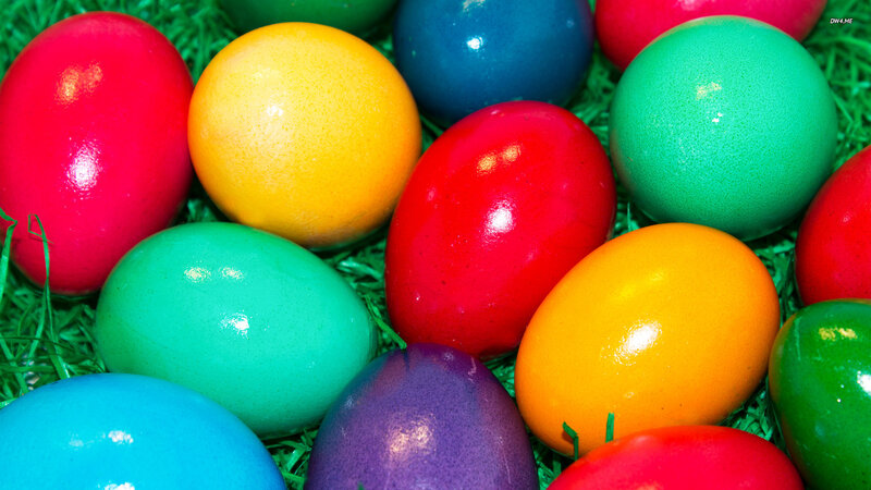 Colorful Easter Eggs — Red, Festive, Photograph