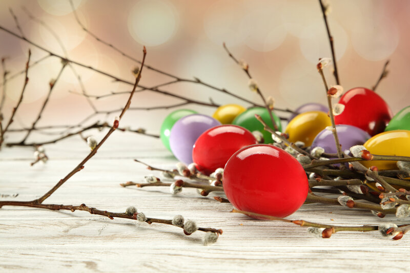Colorful Easter Eggs — Red, Festive, Spring, Photograph