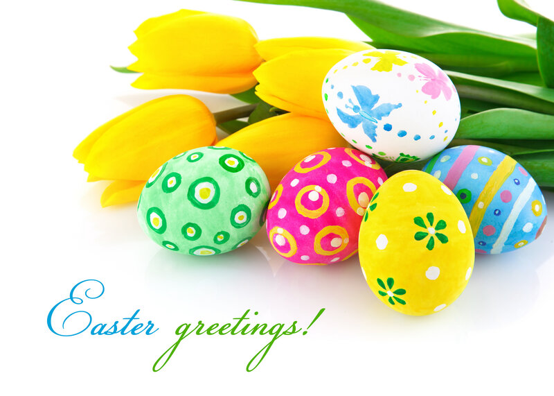 Colorful Easter Eggs — Yellow, Festive, Spring