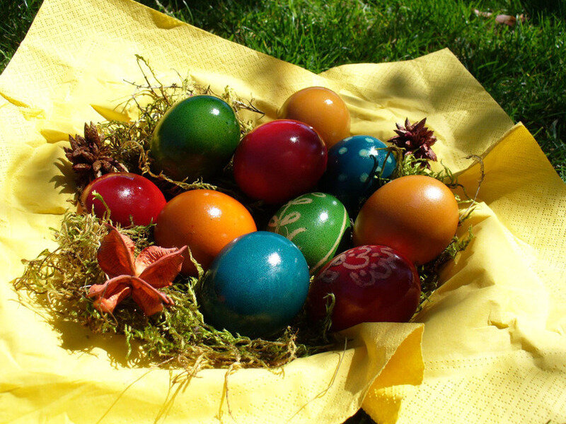 Colorful Easter Eggs — Yellow, Festive