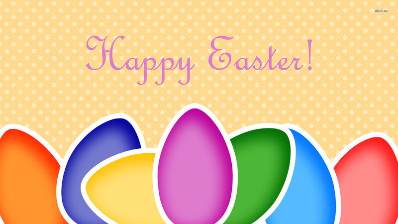 Colorful Easter Eggs — Yellow, Festive, Vector Art