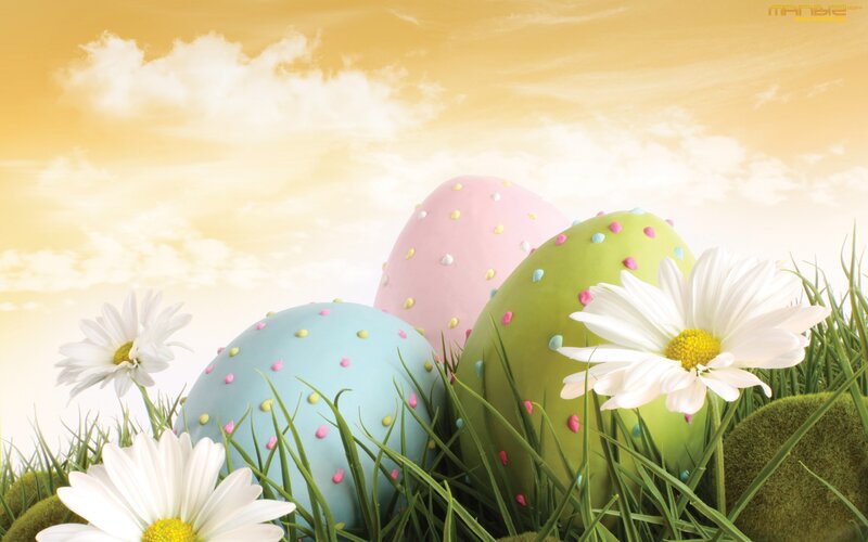 Colorful Easter Eggs — Yellow, Serene