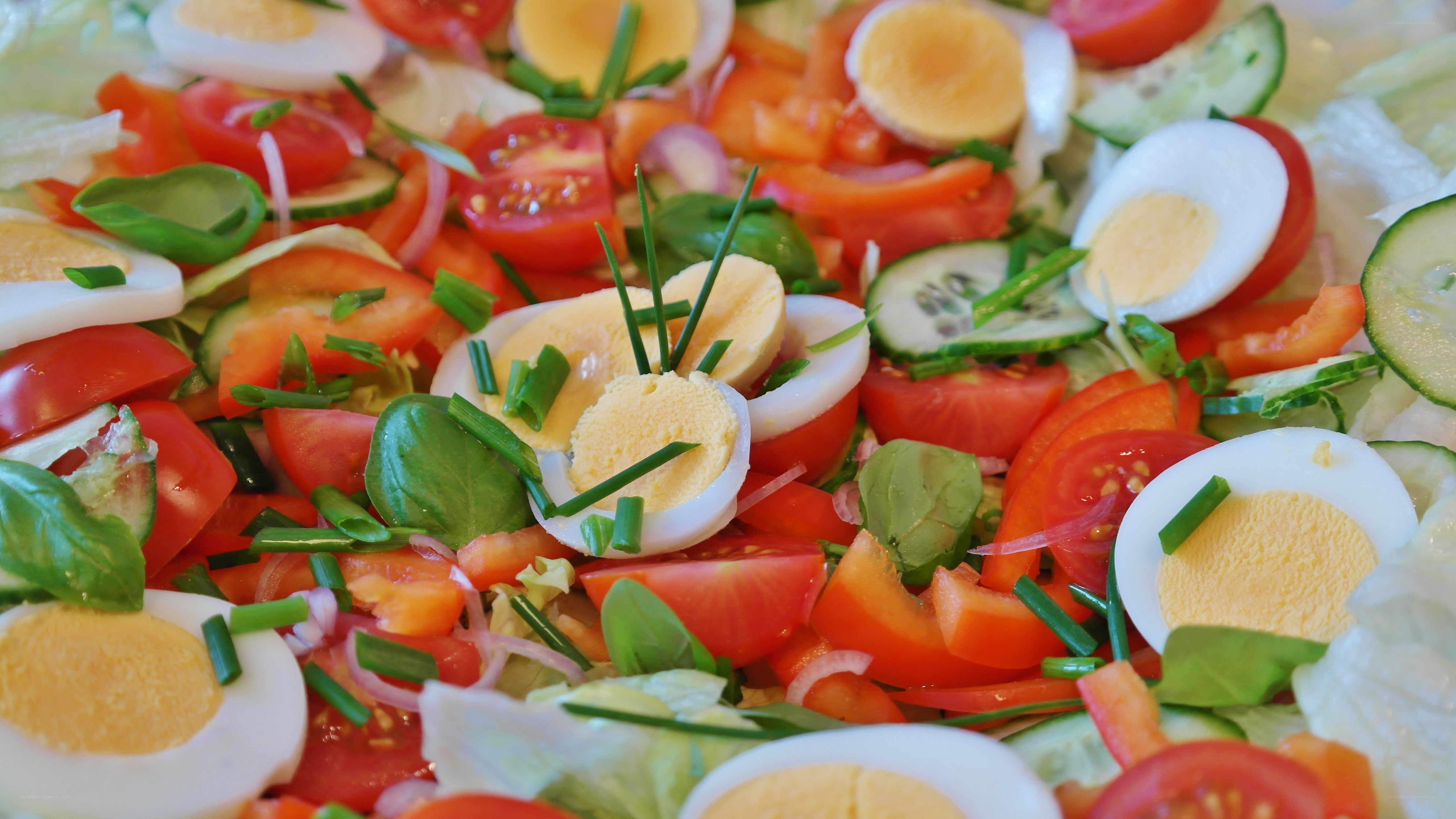 colorful egg and vegetable salad