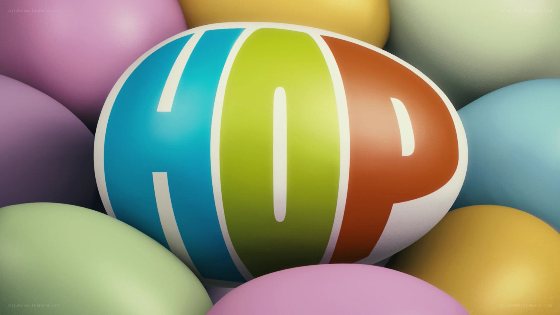 colorful eggs with letters