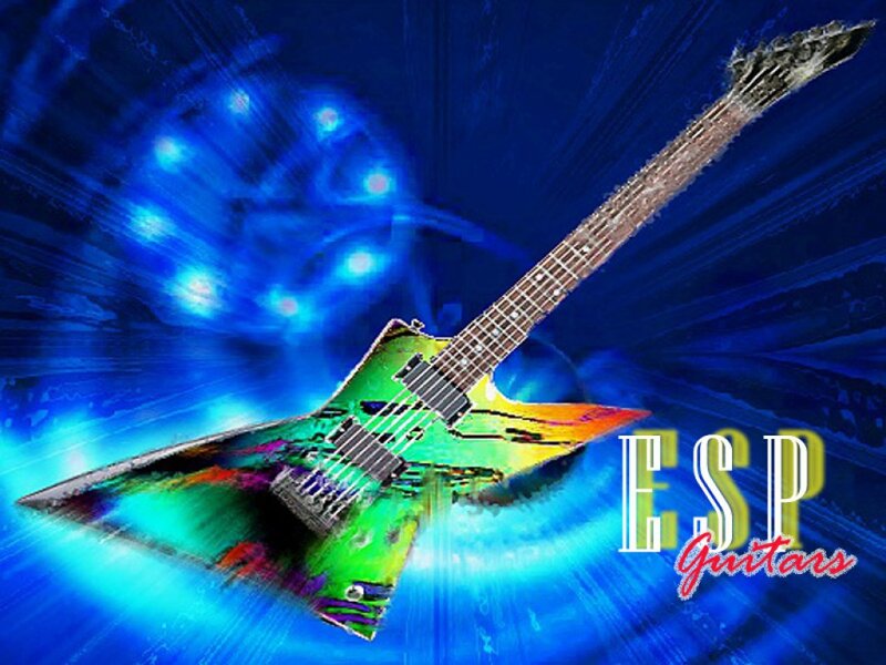 Colorful Electric Guitar — Blue