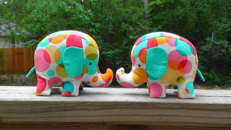 Colorful Elephant Plushies