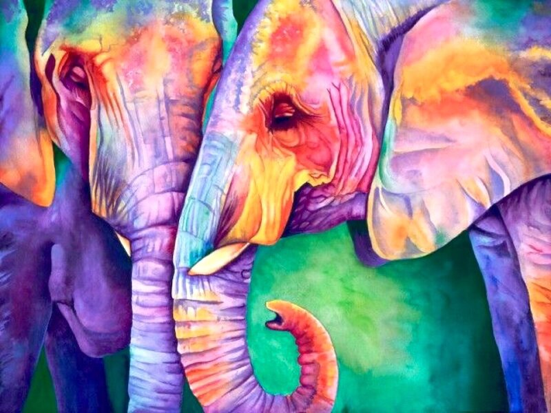 Colorful Elephants