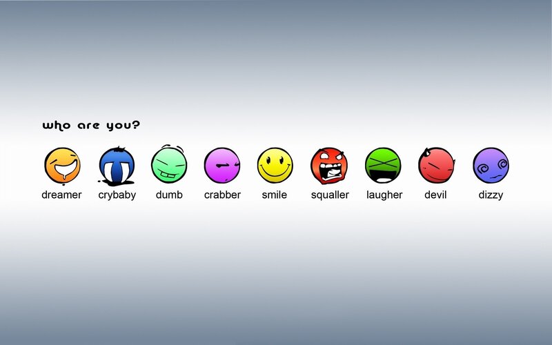 Colorful Emoji Characters — Gray, Playful