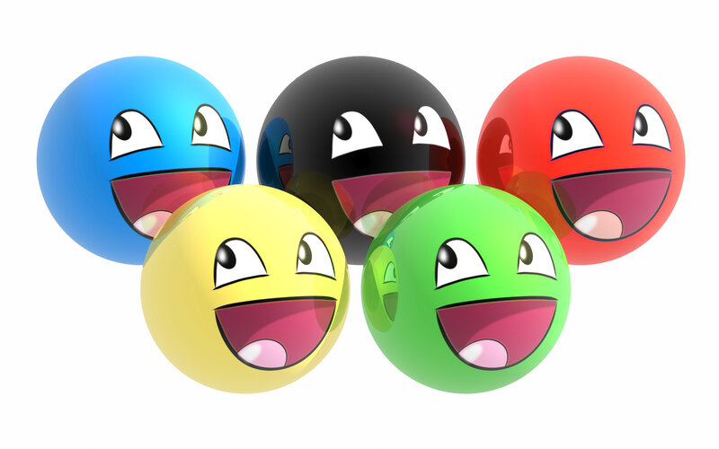 colorful emoji spheres