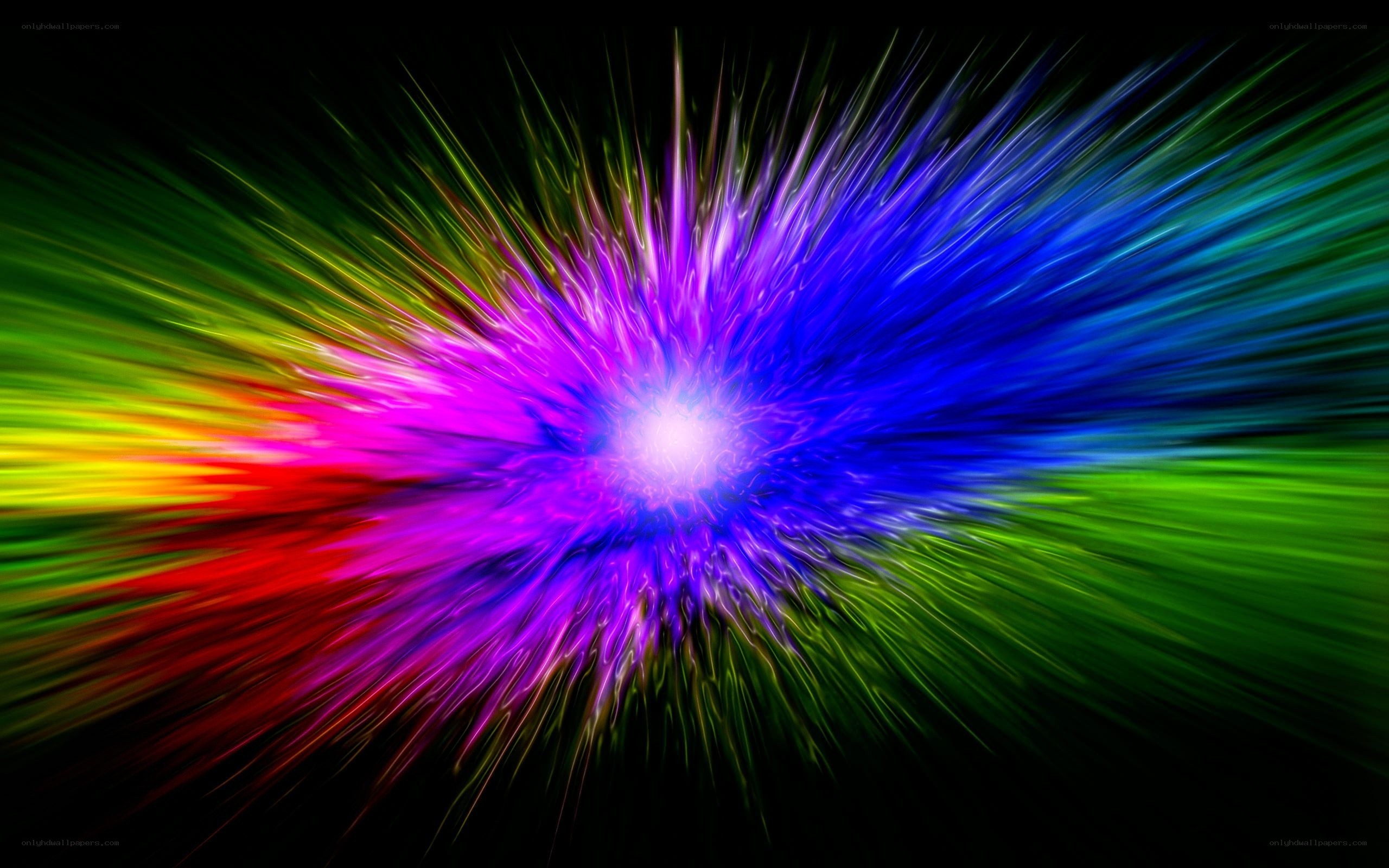 Colorful energy burst