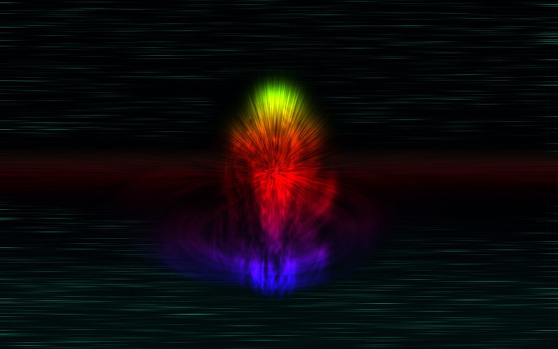 colorful energy burst