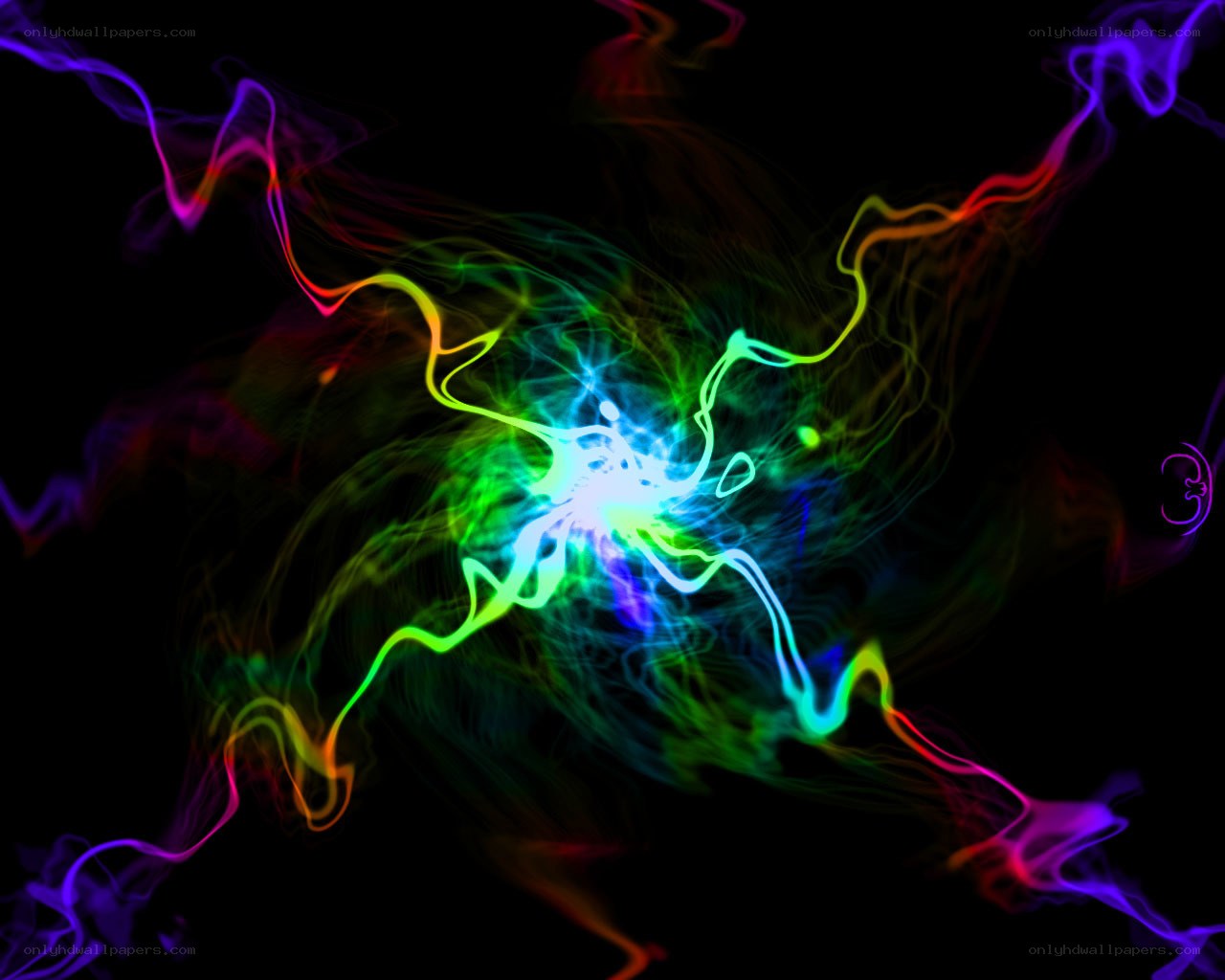 colorful energy burst