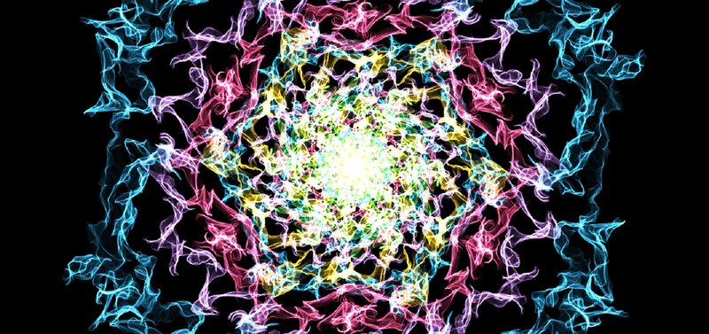 Colorful Energy Burst — Blue, Energetic, Digital Art