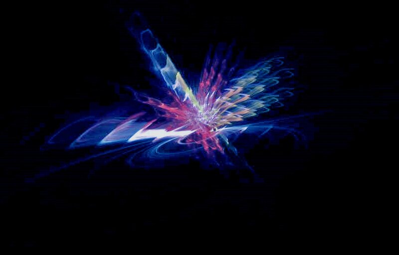 Colorful Energy Burst — Blue