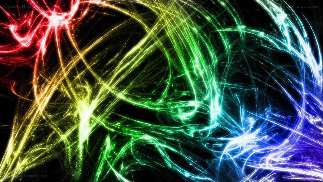 colorful energy light trails