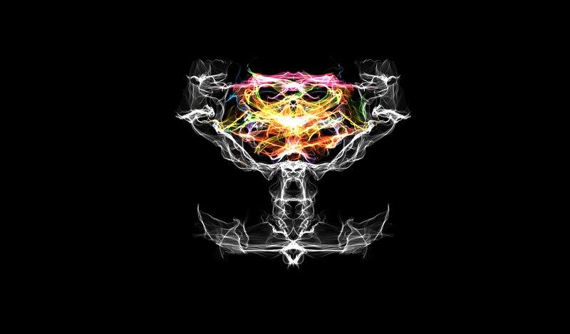Colorful Energy Skull